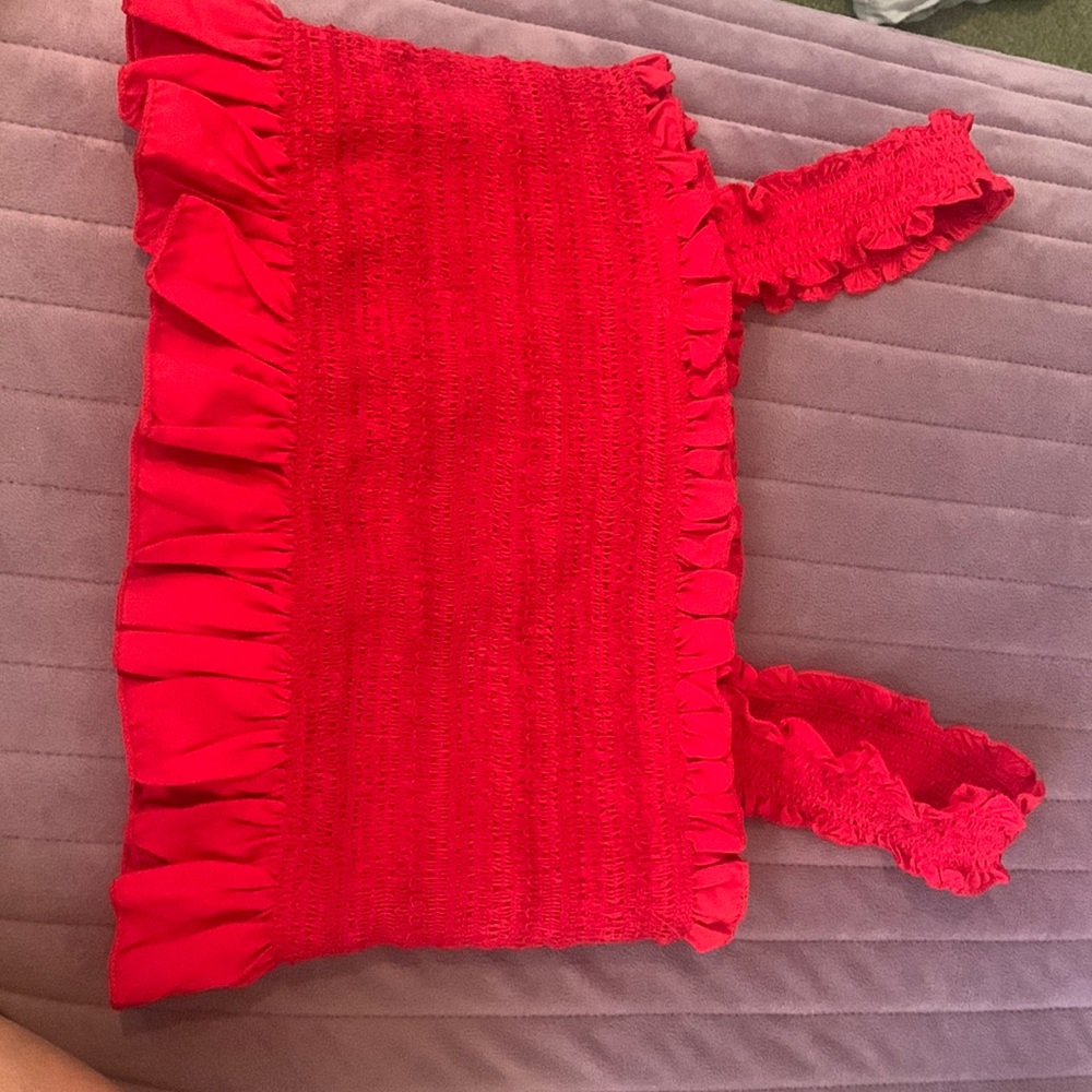 red crop top